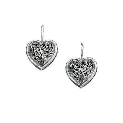 Garden Shadows hearts earrings in Sterling Silver