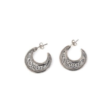 Gerochristo - Garden Shadows small hoops earrings in Sterling Silver