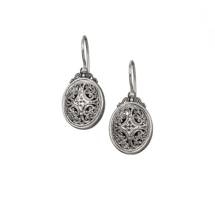 Gerochristo - Mediterranean round earrings in 925 Sterling Silver