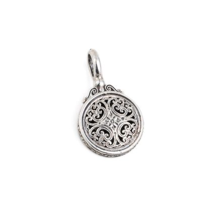 Gerochristo – Round Pendant in Sterling Silver