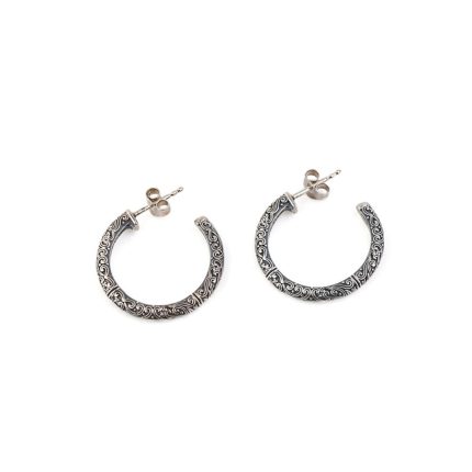 Gerochristo - Small Hoop earrings in sterling silver