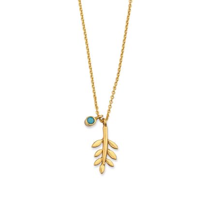 Sterling Silver Chain Necklace with a Leaf