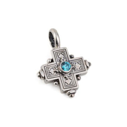 Gerochristo – Cross in 925 Sterling Silver with Zircon