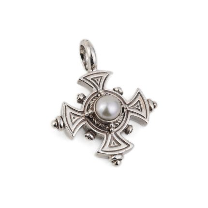 Gerochristo – Byzantine Cross with Pearl