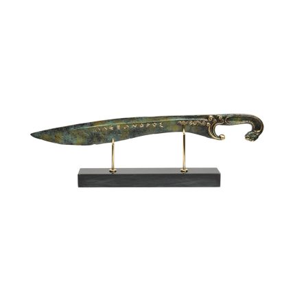 Great Alexander Sword on Marble Base - Bronze