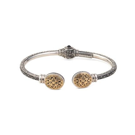 Gerochristo - Mediterranean Bracelet in 18K Gold and Sterling Silver with Ruby