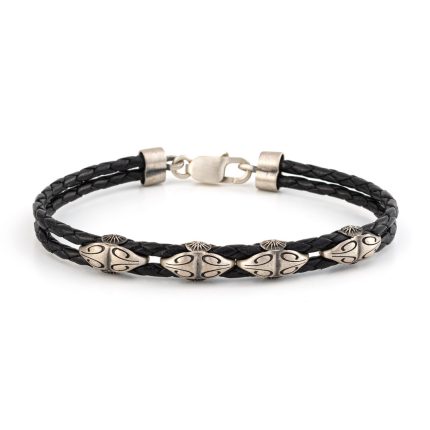 Vergina Sun Leather Bracelet
