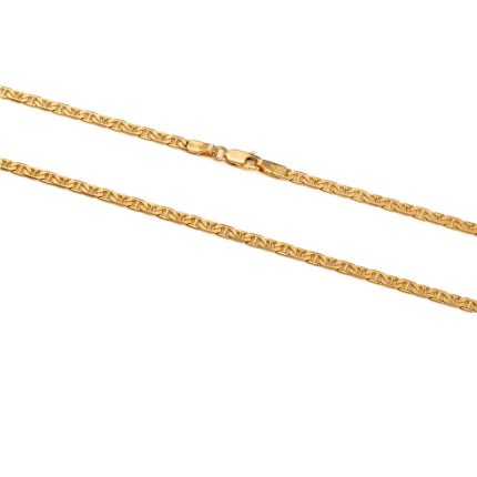 14K Gold Flat Mariner Chain