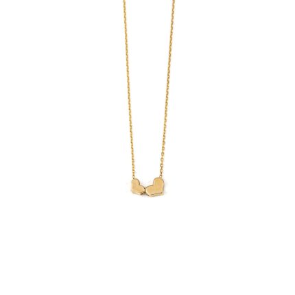Hearts Necklace - 14K Yellow Gold