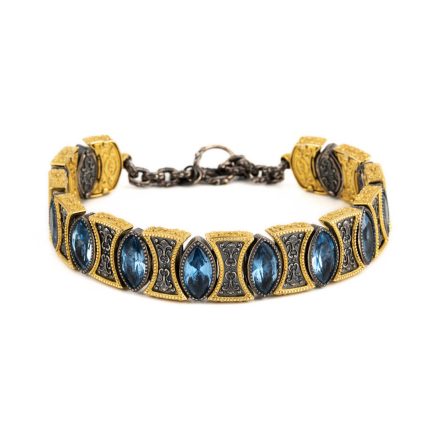 Byzantine Link Bracelet - Sterling Silver Gold Plated