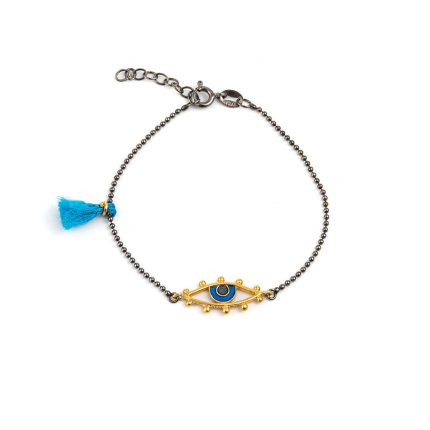 Sterling Silver Eye Bracelet with Enamel