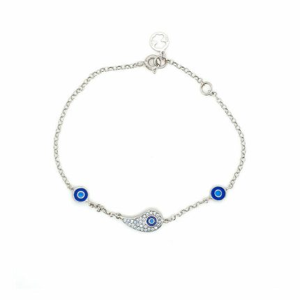 Sterling Silver Eye Chain Bracelet