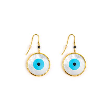 Sterling silver Gold Plated Eye hook earrings