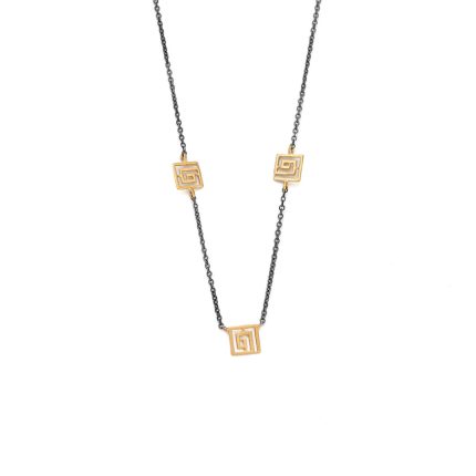 Sterling silver Chain Necklace with Meander