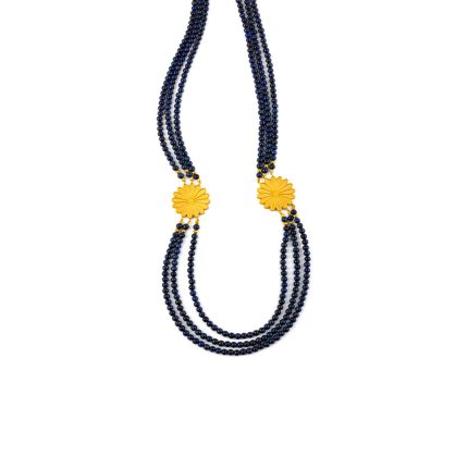 Rosette Necklace - sterling silver and gold plated