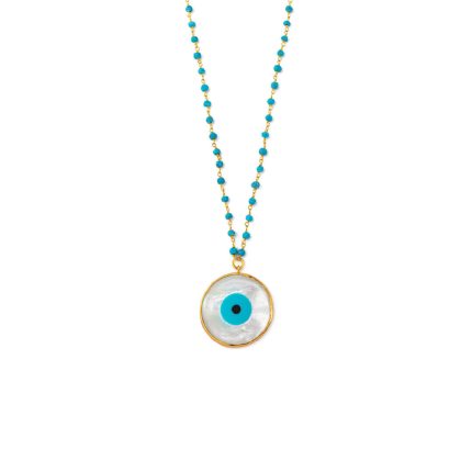 Evil Eye Rozario Necklace - 925 Sterling Silver