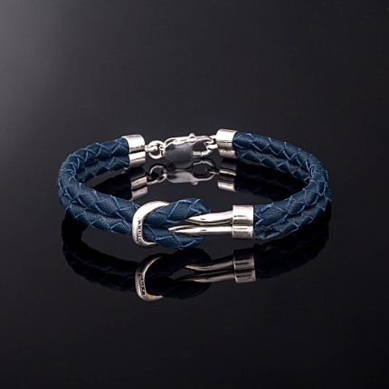 Leather Nautical Knot Bracelet – 925 Sterling Silver Axion