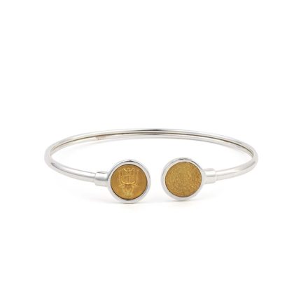 Phaistos and Minotaur Cuff Bracelet in Sterling Silver