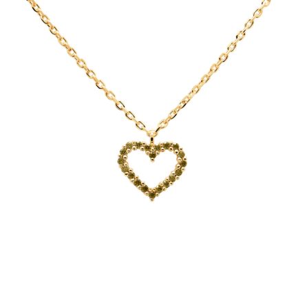 PD Paola Olive Heart Necklace Gold