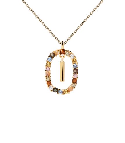 PD Paola Letter I Necklace - 18k Gold plating