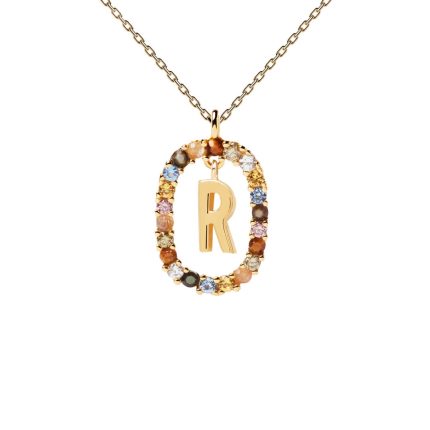PD Paola Letter R Necklace - 18k Gold plating