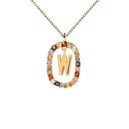 PD Paola Letter W Necklace - 18k Gold plating
