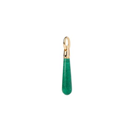 PDPAOLA Green Aventurine Large Drop Pendant