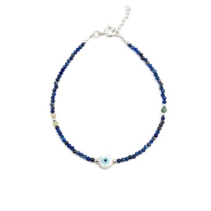 Round Evil Eye Lapis Bracelet