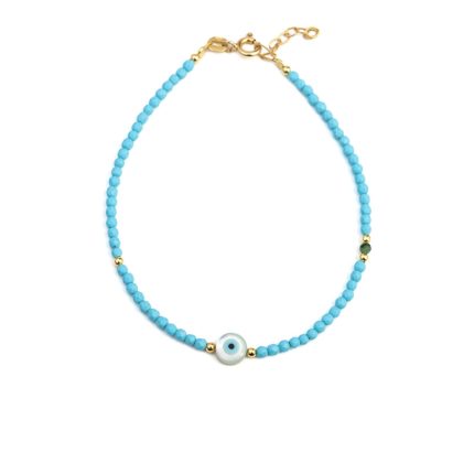Round Evil Eye Turquoise Bracelet