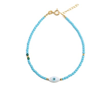 Round Evil Eye Turquoise Bracelet