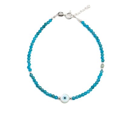 Round Evil Eye Apatite Bracelet