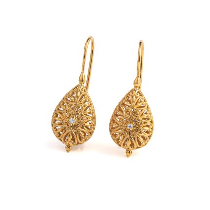 Kallisto Teardrop Earrings Gold plated silver 925
