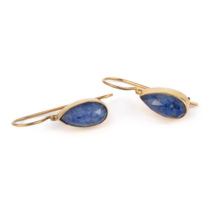 Sterling Silver Gold Plated Lapis Lazuli Doublet Earrings
