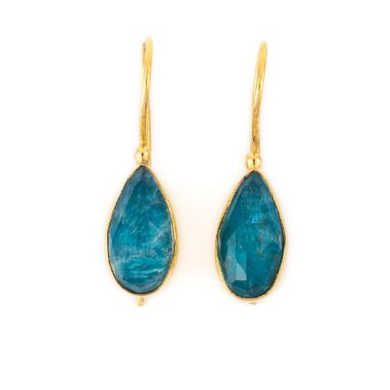 Sterling Silver Gold Plated - Apatite Earrings