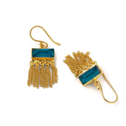 Pariba Dangle Earrings - Sterling Silver and Gold Plated
