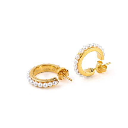 Pearl Stud Earrings - 925 Sterling Silver and Gold Plated