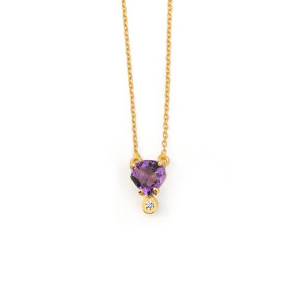 Amethyst Drop Necklace