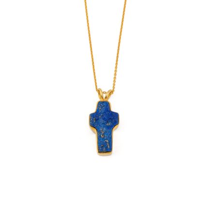 Lapis Cross Necklace
