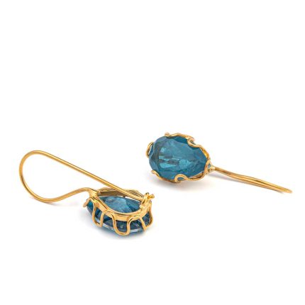 Deep Blue Quartz Earrings