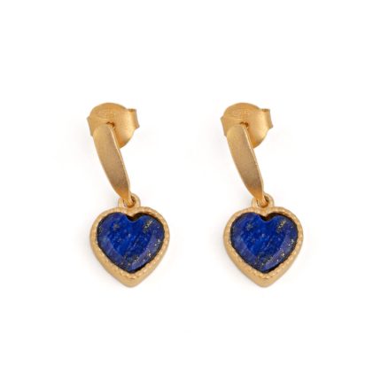 Lapis Heart Earrings