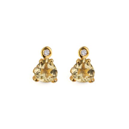 Lemon Quartz Stud Earrings