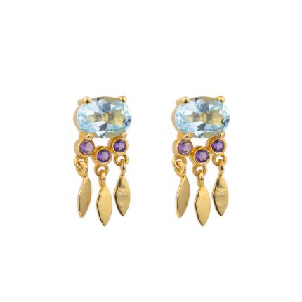 Blue Topaz Dangle Earrings