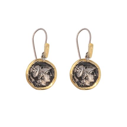 Athena Dangle Earrings – 925 Sterling Silver and 14K Gold