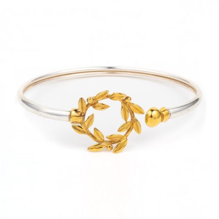 Gold Plated Olive Wreath Bracelet