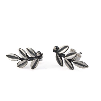 Leaf Stud Earrings – Sterling Silver
