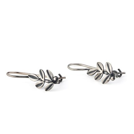 Leaf Stud Earrings – Sterling Silver