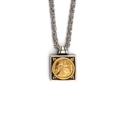 Alexander the Great Pendant - 14K Gold and Sterling Silver