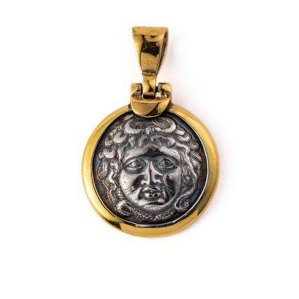Medusa Pendant - 925 Sterling Silver and Gold Plated