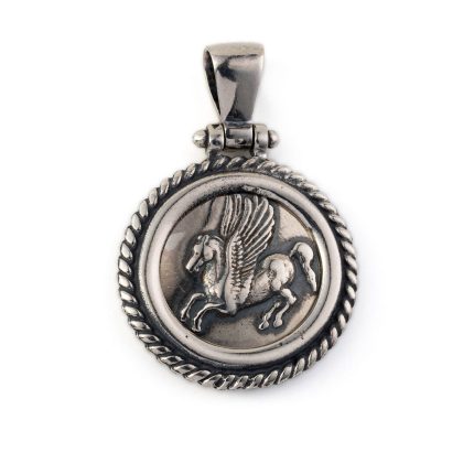 Pegasus Coin Pendant - 925 Sterling Silver