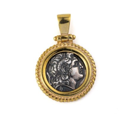 Alexander the Great Pendant - 925 Sterling Silver Gold Plated